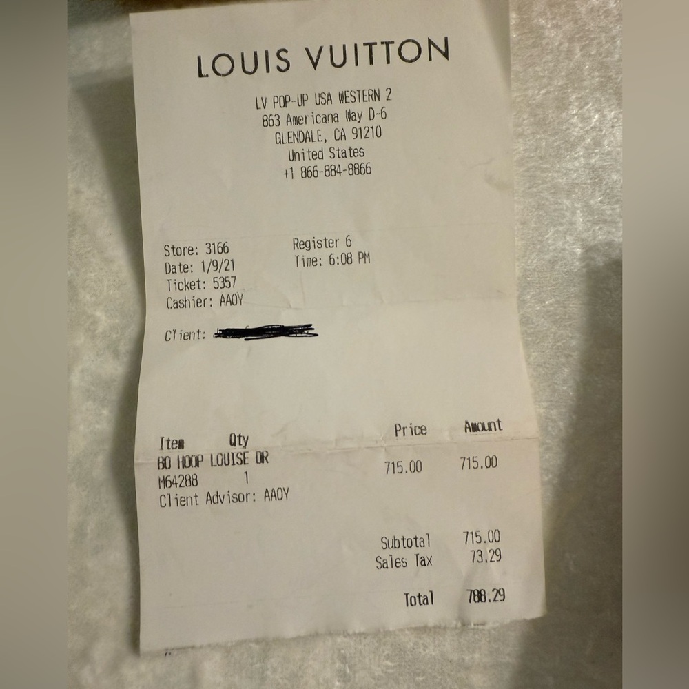 Authentic Louis Vuitton 2” Gold Earrings - Picture 8 of 11